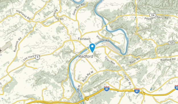 Radford, Virginia Map