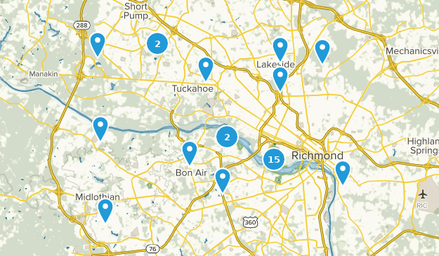 Richmond, Virginie Map