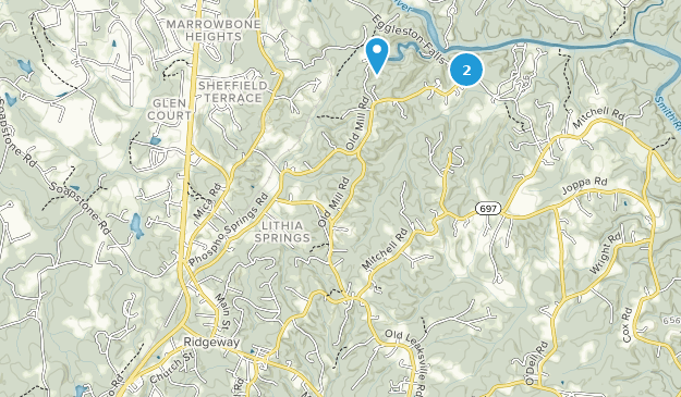 Ridgeway, Virginie Map