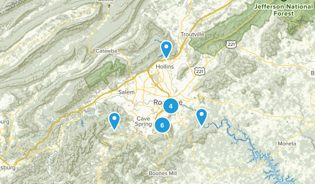 Roanoke, Virginia Map