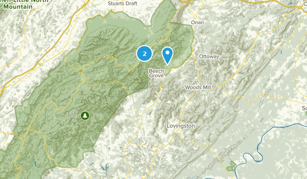 Roseland, Virginie Map