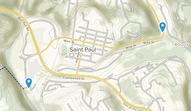 Saint Paul, Virginia Map
