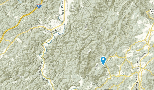 Shawsville, Virginie Map