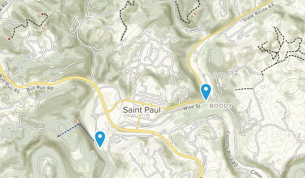 St. Paul, Virginie Map