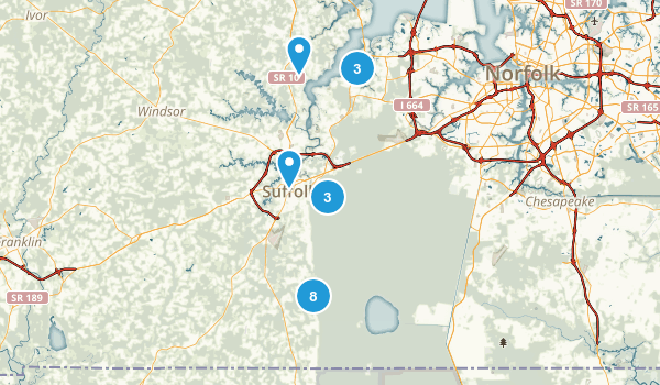 Suffolk, Virginia Map