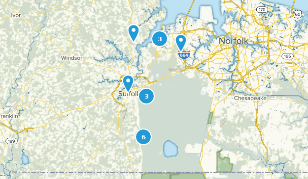 Suffolk, Virginia Map