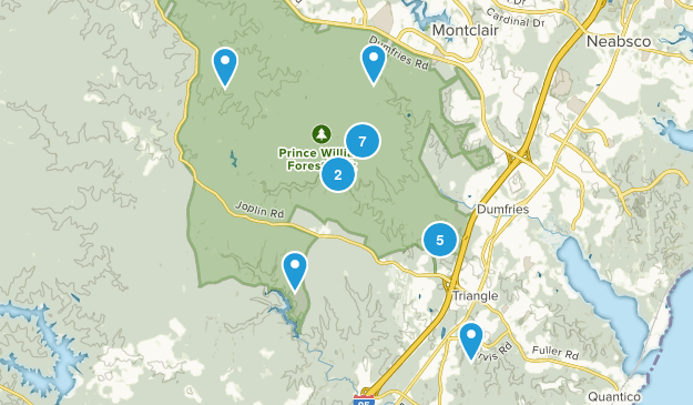 Triangle, Virginia Map