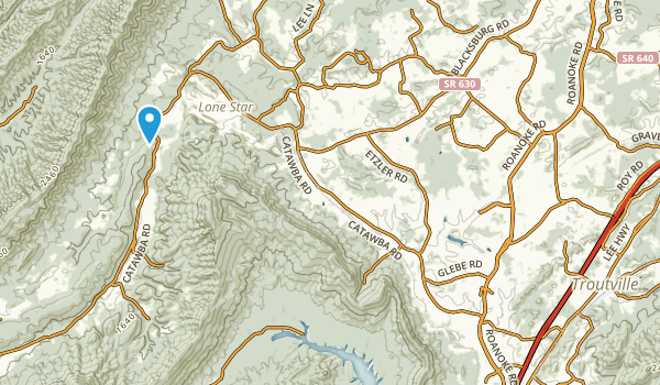 Troutville, Virginia Map