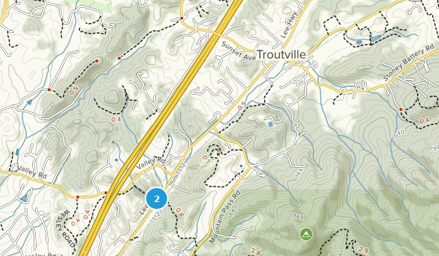 Troutville, Virginia Map