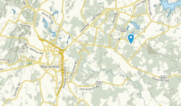 Trail map near Warrenton