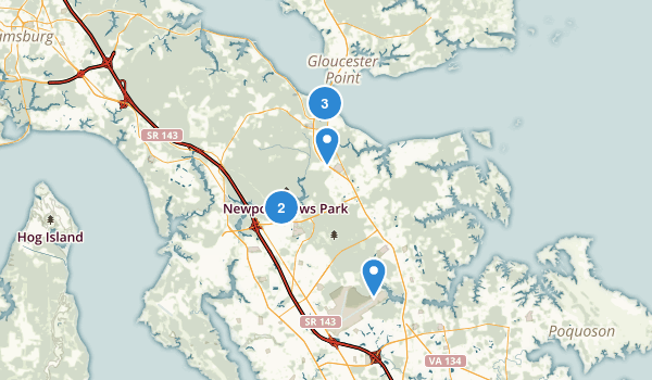Yorktown, Virginia Map