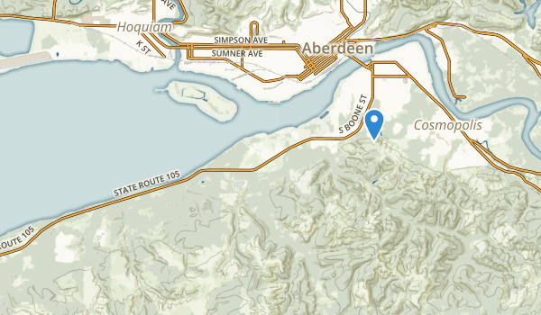 Aberdeen, Washington Map