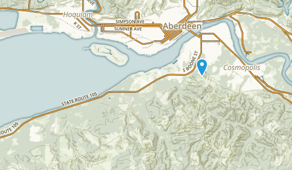Aberdeen, Washington Map