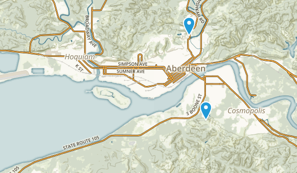 Aberdeen, Washington Map