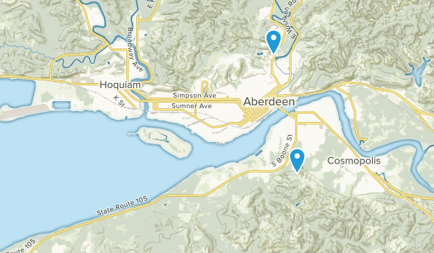 Aberdeen, Washington Map