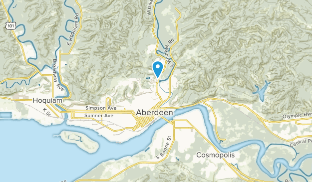 Aberdeen, État de Washington Map