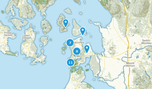Anacortes, État de Washington Map