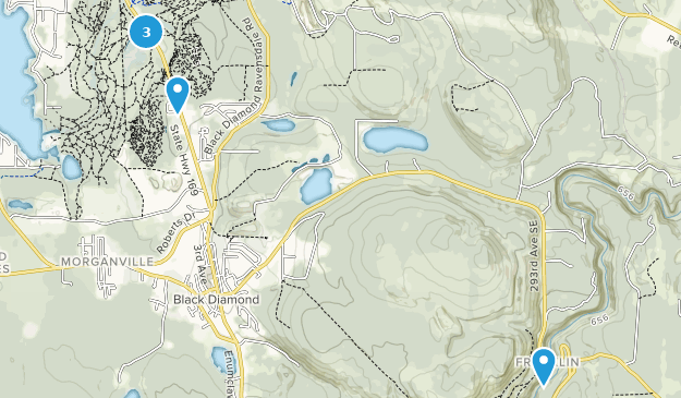Black Diamond, État de Washington Map