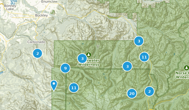 Buckley, État de Washington Map