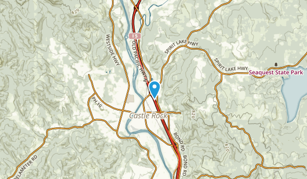 Castle Rock, Washington Map