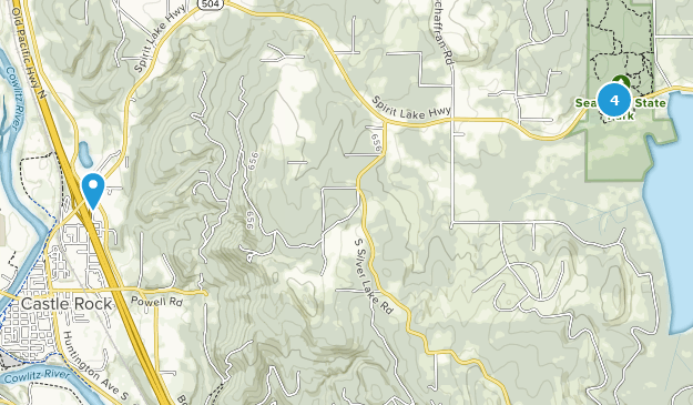 Castle Rock, État de Washington Map