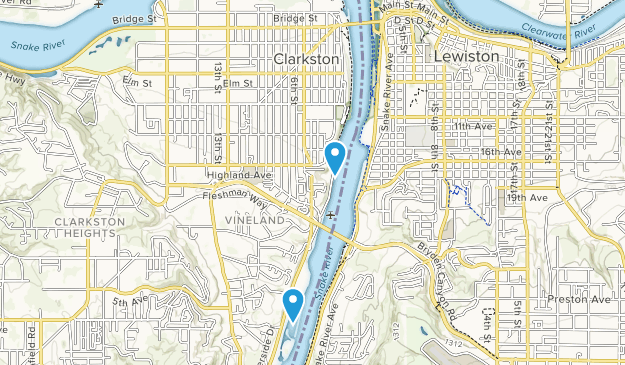 Clarkston, État de Washington Map