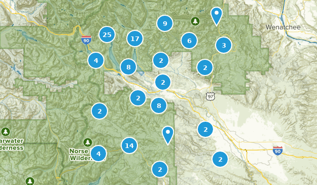 Cle Elum, État de Washington Map