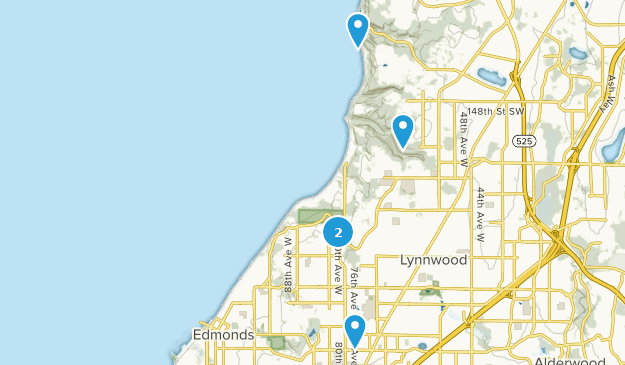 Edmonds, État de Washington Map