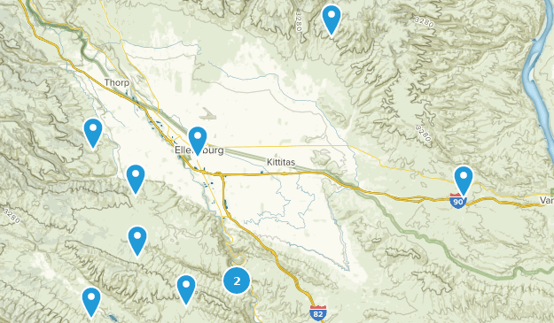 Ellensburg, Washington Map
