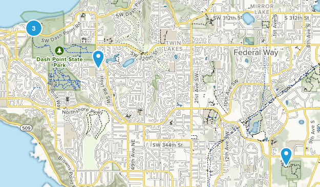 Federal Way, Washington Map