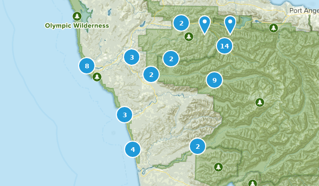 Forks, État de Washington Map