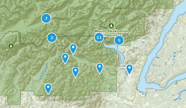 Hoodsport, État de Washington Map