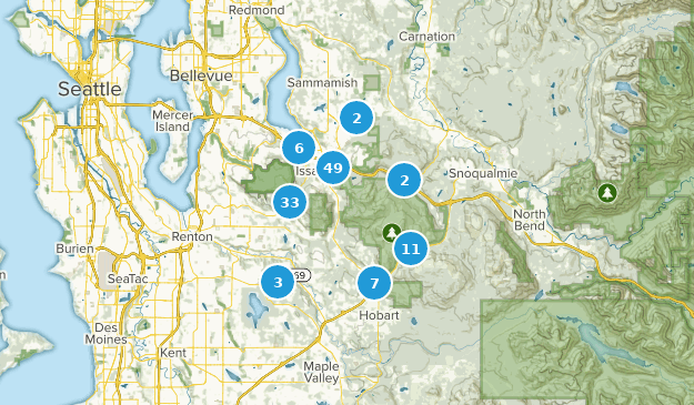 Issaquah, État de Washington Map