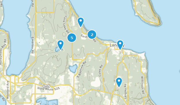 Langley, État de Washington Map