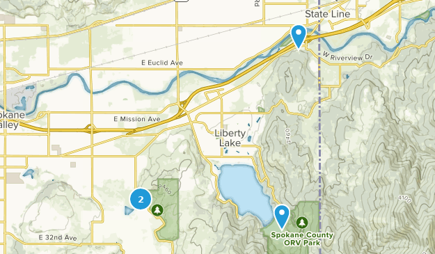 Liberty Lake, État de Washington Map