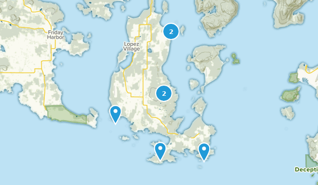 Lopez Island, Washington Map