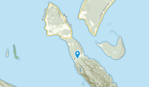 Lummi Island, État de Washington Map