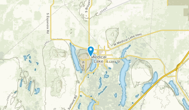Medical Lake, État de Washington Map