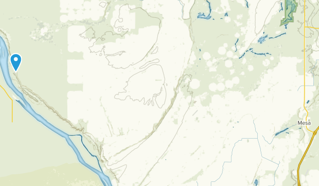 Mesa, État de Washington Map