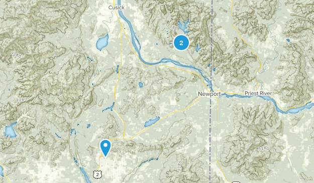 Newport, Washington Map