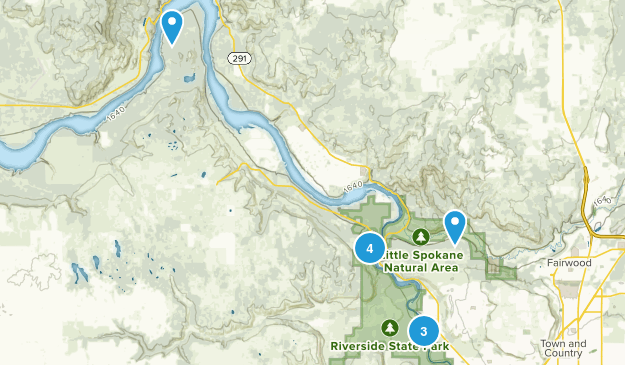 Nine Mile Falls, Washington Map
