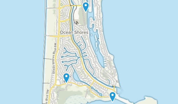 Ocean Shores, Washington Map
