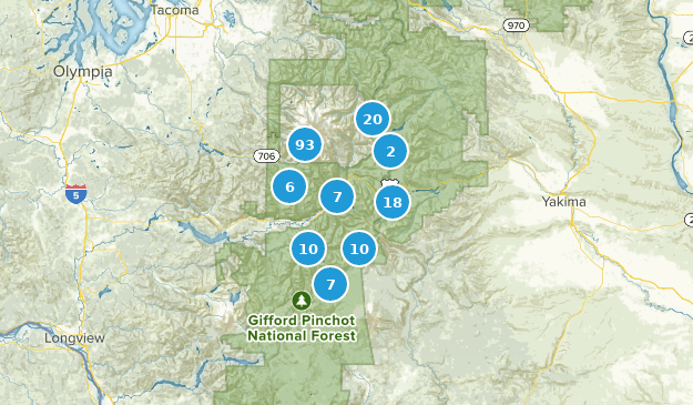 Packwood, État de Washington Map