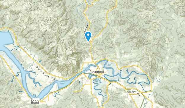 Raymond, État de Washington Map