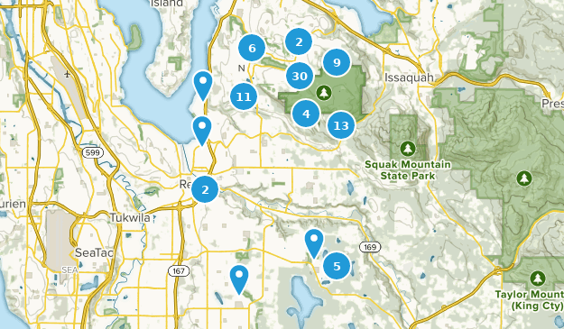 Renton, État de Washington Map