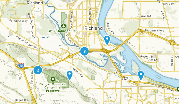 Richland, État de Washington Map