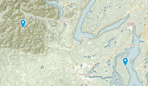 Shelton, Washington Map
