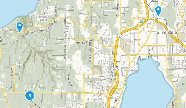 Silverdale, Washington Map