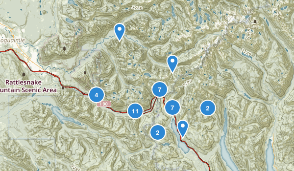 Snoqualmie Pass, Washington Map