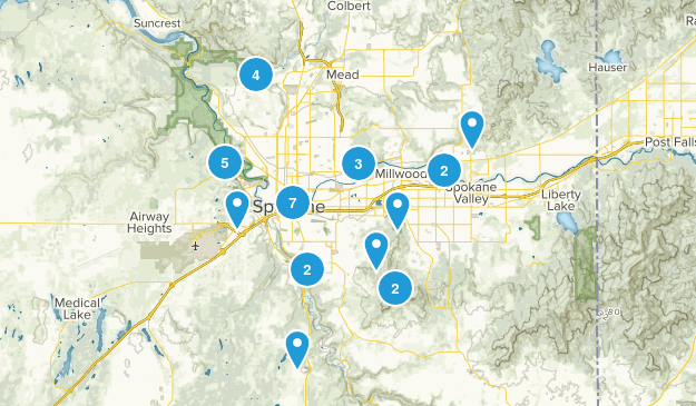 Spokane, Washington Map